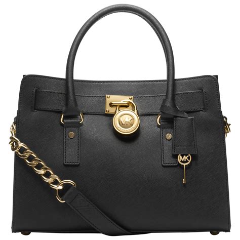 michael kors hamilton medium schwarz|Michael Kors md satchel.